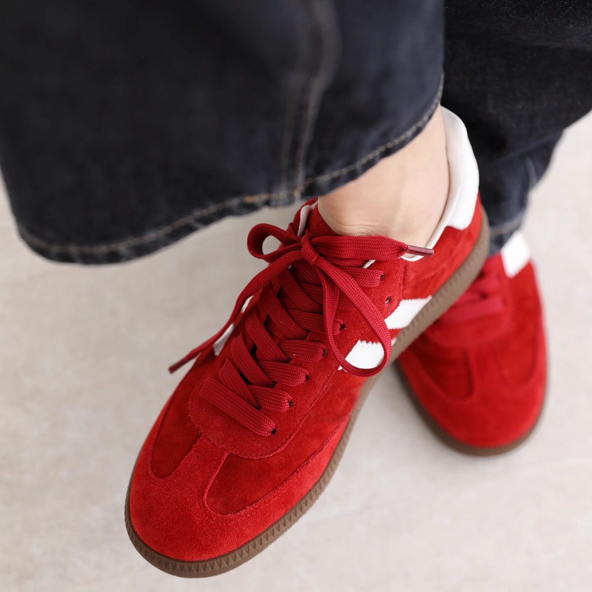 2025 Spring & Fall Lightweight Soft-Soled Genuine Leather Thick-Soled Moral Training Shoes Retro Color-Blocked Flats-Soled Lace-Up Sports and Leisure Sneakers for Women