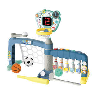 Five -in -one basketball rack electronic scoring bowling football football golf baseball room parent -child ball sports toys