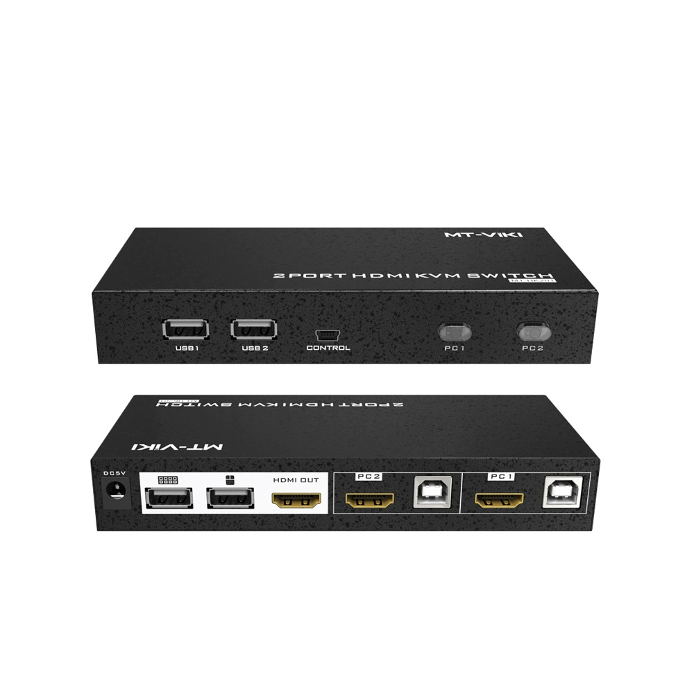 迈拓维矩 2-port HDMI KVM переключатель 2.0 4K60Гц клавиатура, мышь и принтер совместно MT-HK201