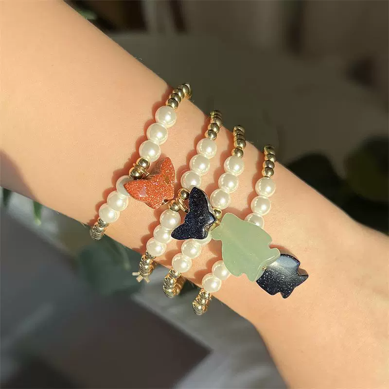 Медная bracelet из жемчуга, орган pendant, модные украшения, аксессуар, 4мм, корейский стиль, стиль легкой роскоши