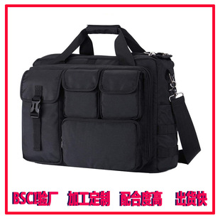 Cross-Border Export Factory Customized Black Oxford Laptop Bag Outdoor Satchel Business Trip Large Capacity Business Bag