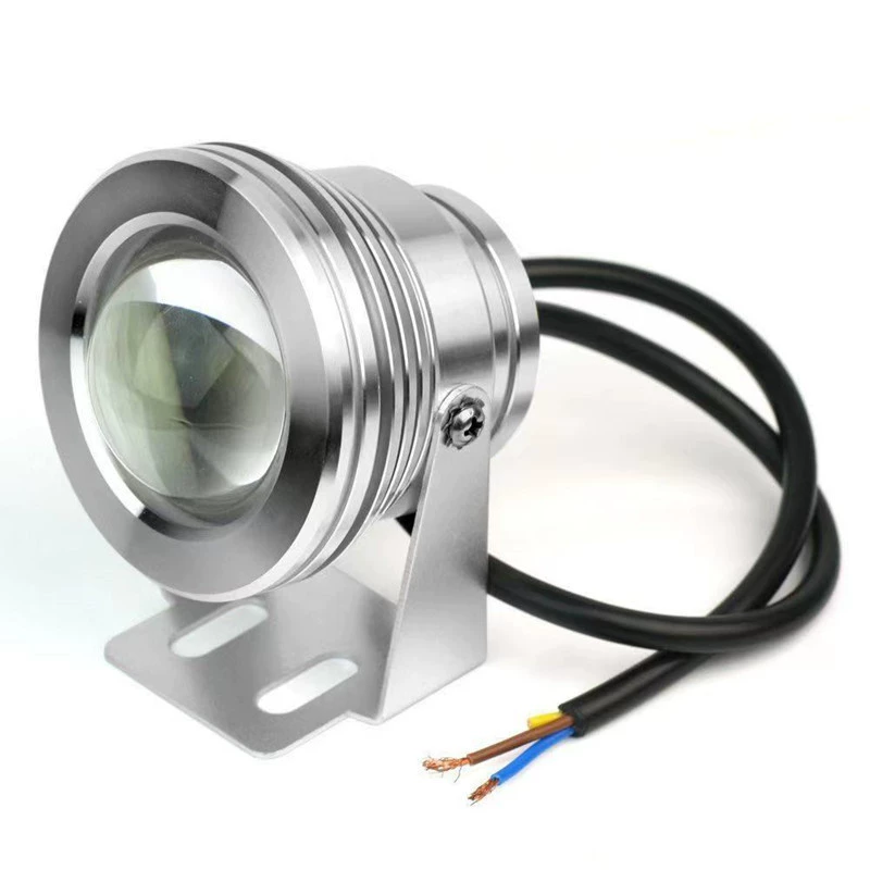 Водонепроницаемая светодиодная подсветка под воду 10 Вт,_RGB/Монохром, IP65, DC12V/220V, серебристый или черный