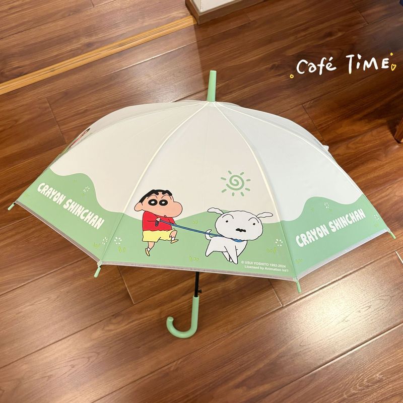 蜡笔小新透明可爱卡通全自动太阳伞防晒儿童晴雨两用紫外线雨伞|undefined