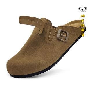 V 98854 Cork footbed suede kids clogs ܛľ�׃�ͯ�䶴Ь