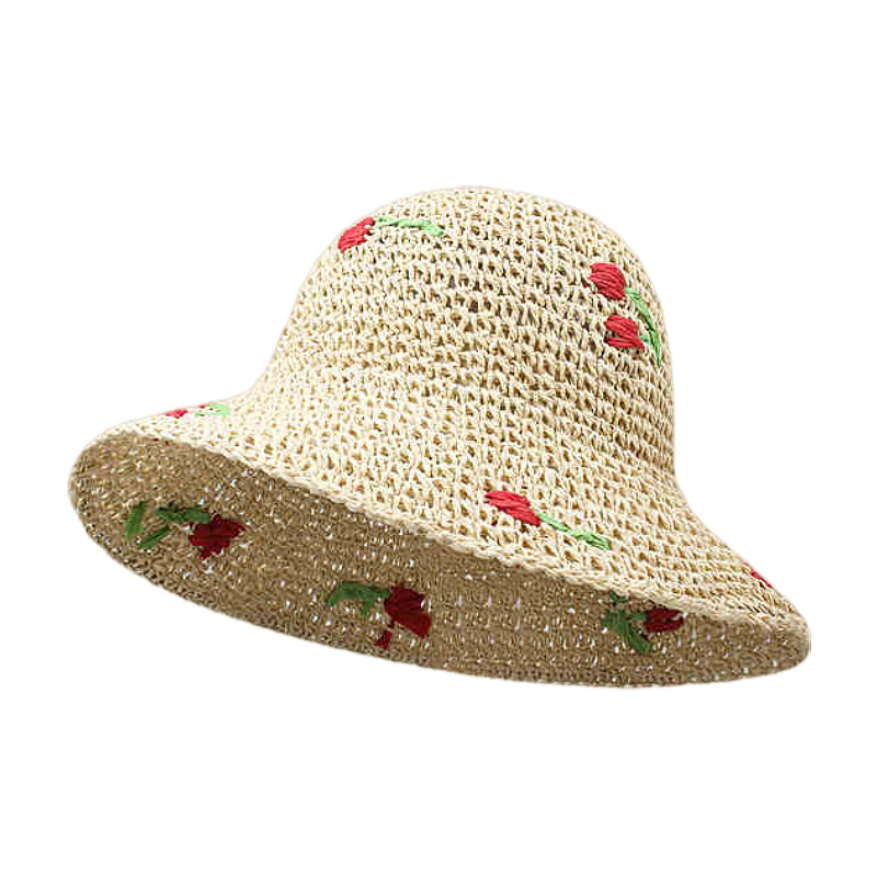 112g Weight Straw Hat Hats Type Casual, Outdoor Occasion Papyrus Material Bow Knot Pattern Spring&Summer Season Women's Gender Hawaiian, Tropical, Sweet Style Curved Eaves, Ruffles Rim Women's Hawaiian Tropical Sweet Bow Knot Curved Eaves Ruffles Straw Hat 24
