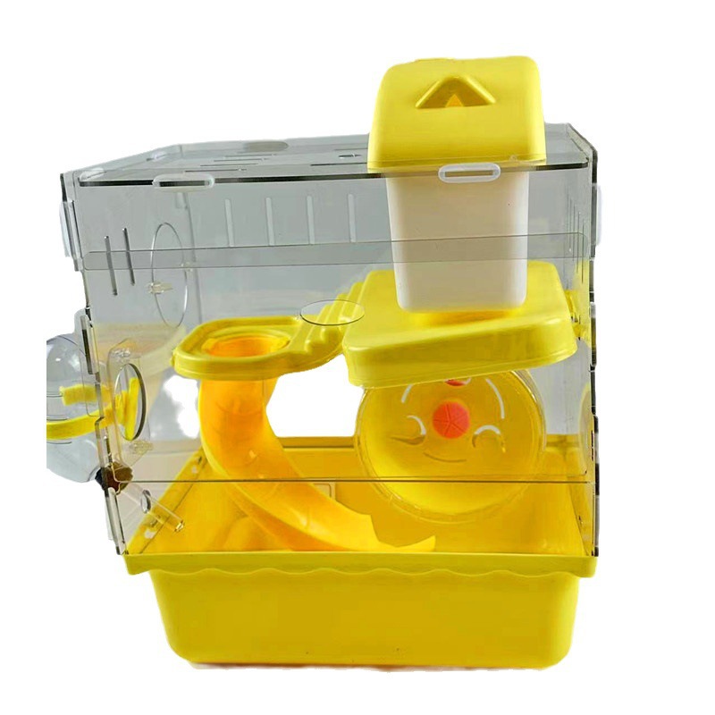 Jaula de hámster acrílica transparente jaula de hámster transparente de doble capa conjunto completo de suministros de la casa
