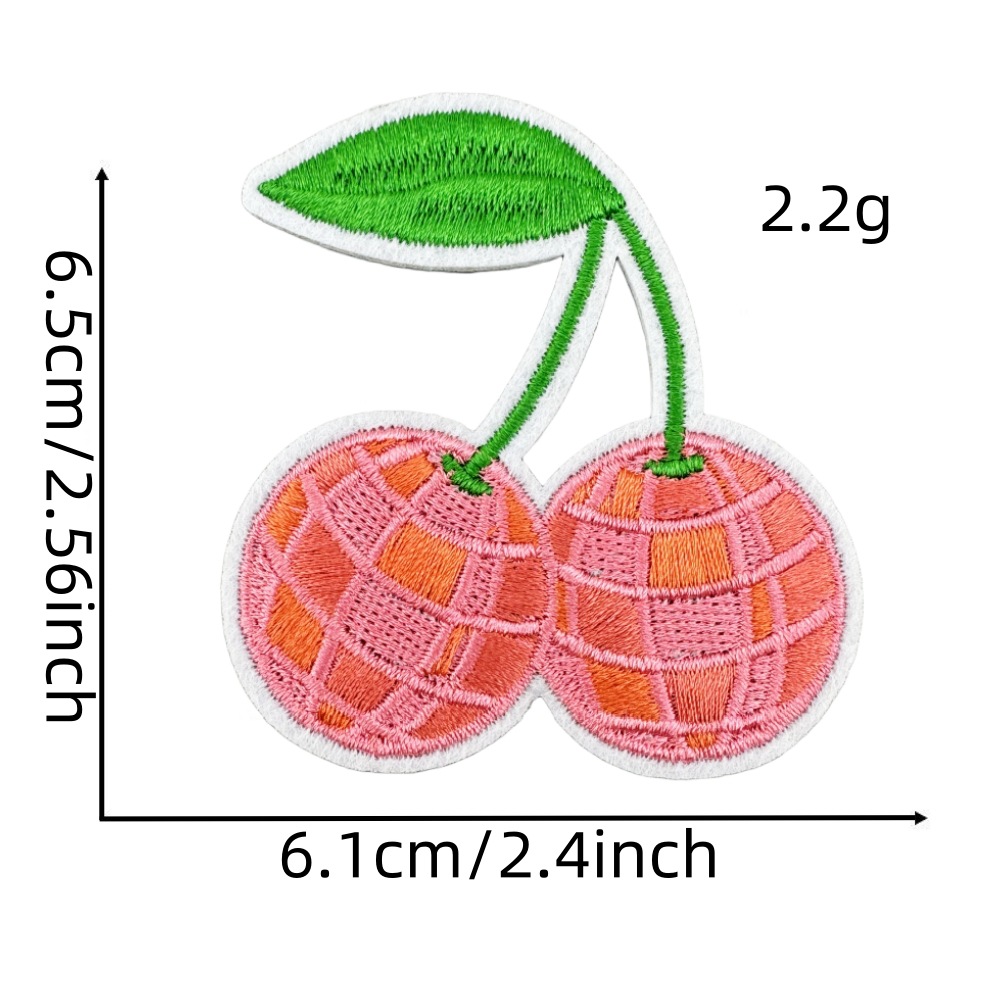 3g Weight Clothing Sticker Patches Classification 1 Piece, 1 Set Quantity Nonwoven, Polyester Material Letter, Cherry Pattern Cute Style 1 Piece 1 Set Cute Letter Cherry Nonwoven Polyester Clothing Sticker Patches 5