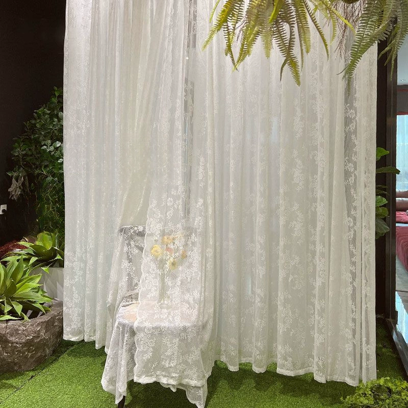Волшебная наклейка для аренды спальни ins ветер дупль гостиная занавес принцессы ветер белый оконный экран без кружева занавес готовый продукт