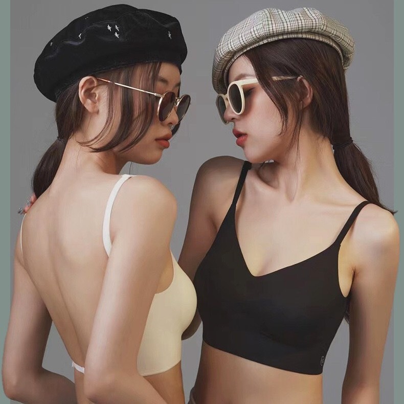 U-Shaped Beautiful Back Bra for Women with Small Breasts Push-Up 2024 New Style with Breast Pads and Outer Vest All-In-One Seamless Backless Bra