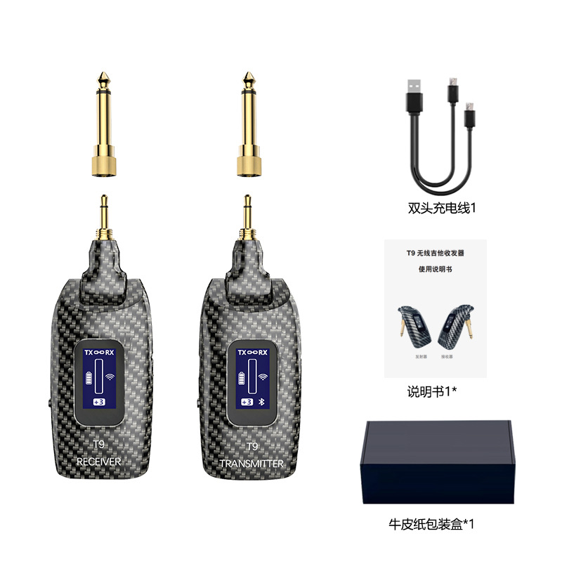 Fábrica directa A8 guitarra receptor de transmisión inalámbrica guitarra eléctrica bajo transceptor de audio portátil