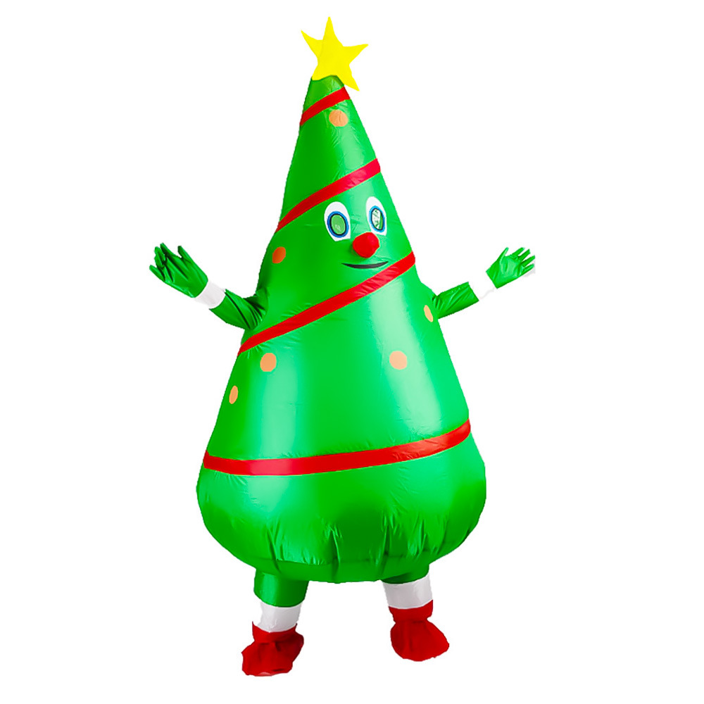 Disfraz de árbol de Navidad, accesorios de Navidad para fiestas internacionales, pingüino, muñeco de nieve, árbol de Navidad, Papá Noel, disfraz inflable
