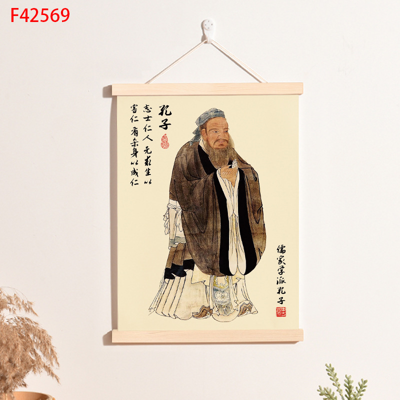 F42569 / 30*40 (oil canvas + solid wood strips + hanging rope)