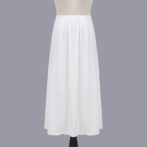 White Non-transparent Sheer Semi-Skirt Anti-Slip Underlining Dress Plus Size Dress Inner Layer Bottom Skirt Medium Long Cloud