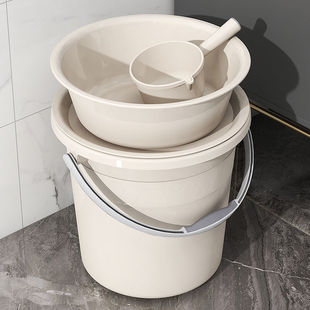 Bucket Thickened Plastic Portable Water Storage Bucket with Lid for Student Dormitory Bathing and Washing Household Laundry Bucket Basin suit