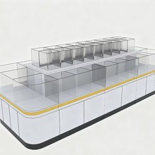 定各种商超木制品货架钢木货架东来款散称柜展示柜鲜风款货架工厂