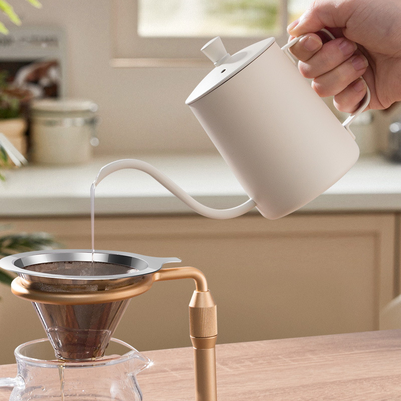 Stainless Steel Coffee Hand Brewing Pot Mini Hand Brewing Pot Black Spray Plastic Fine Spout Pot Coffee Utensils