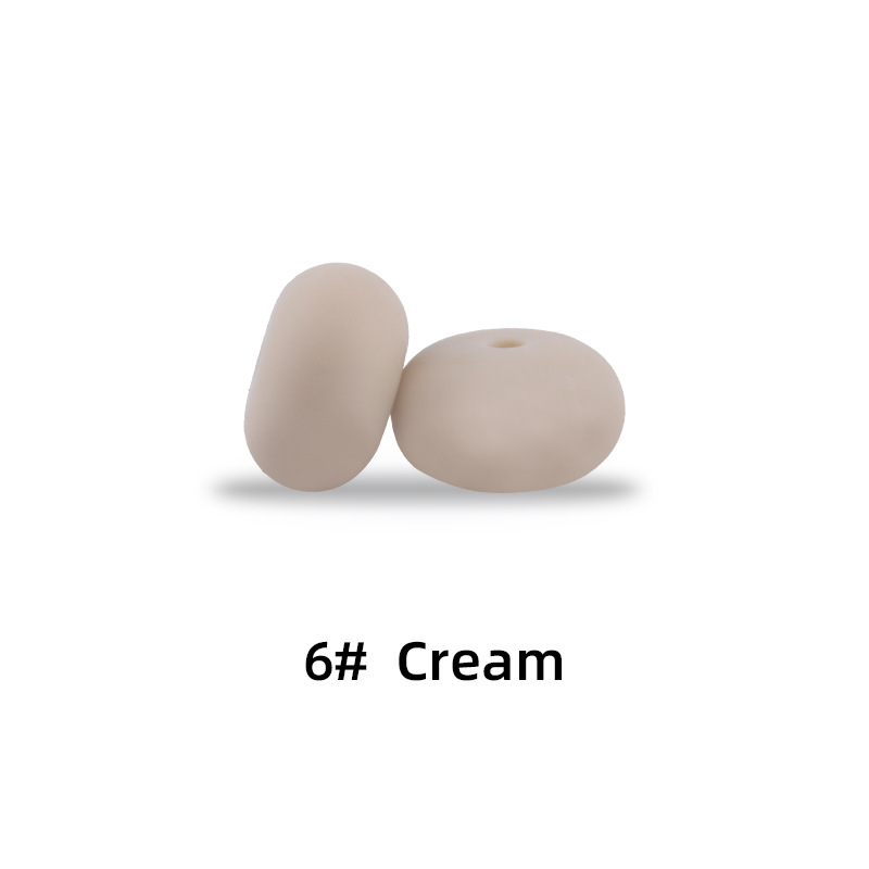 15mm silicona Abacus beads Spacer joyería tesoro molar juguete DIY chupete cadena collar accesorios de la joyería