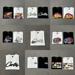 2024年新作半袖Tシャツ、文字入りサンパウロ限定、ラウンドネック、アメリカンカジュアル、ゆったりとした半袖
