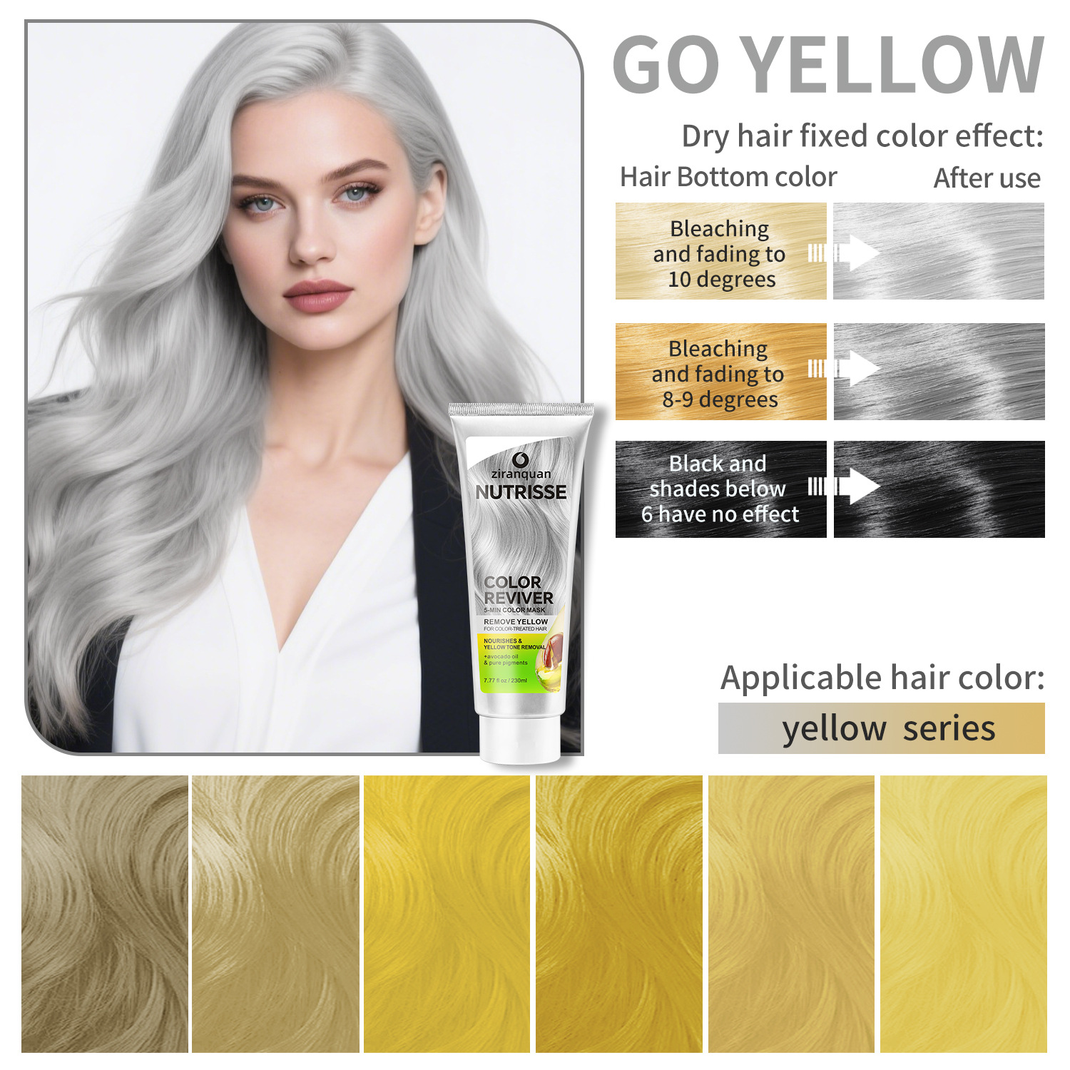 Hair mask, 230 ml, color fix