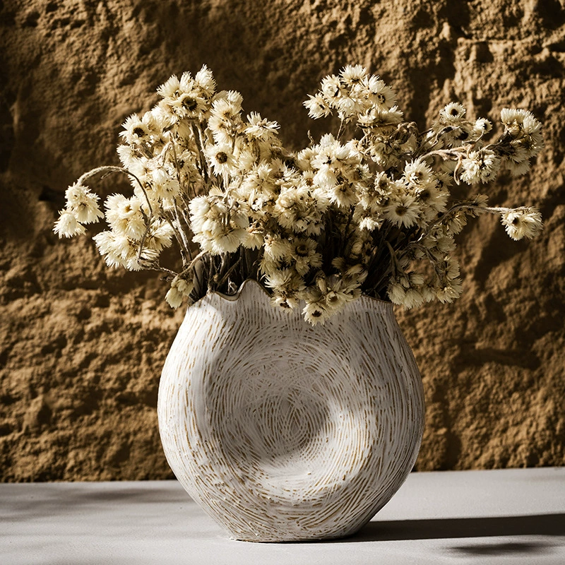 Норт-минималистская белая керамическая ваза для украшения дома украшение гостиной цветочная композиция творческие поделки через границу