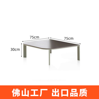 Sofá de acero inoxidable al aire libre patio terraza ocio muebles de metal a prueba de lluvia balcón de protección solar mesa de comedor ocio silla de comedor image 15