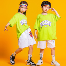 兒童街舞嘻哈版型短袖演出服街舞服裝便宜10元以內童裝