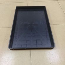 黑色防静电方盘600*410*50防静电矮箱手机转运托盘防静电周转托盘