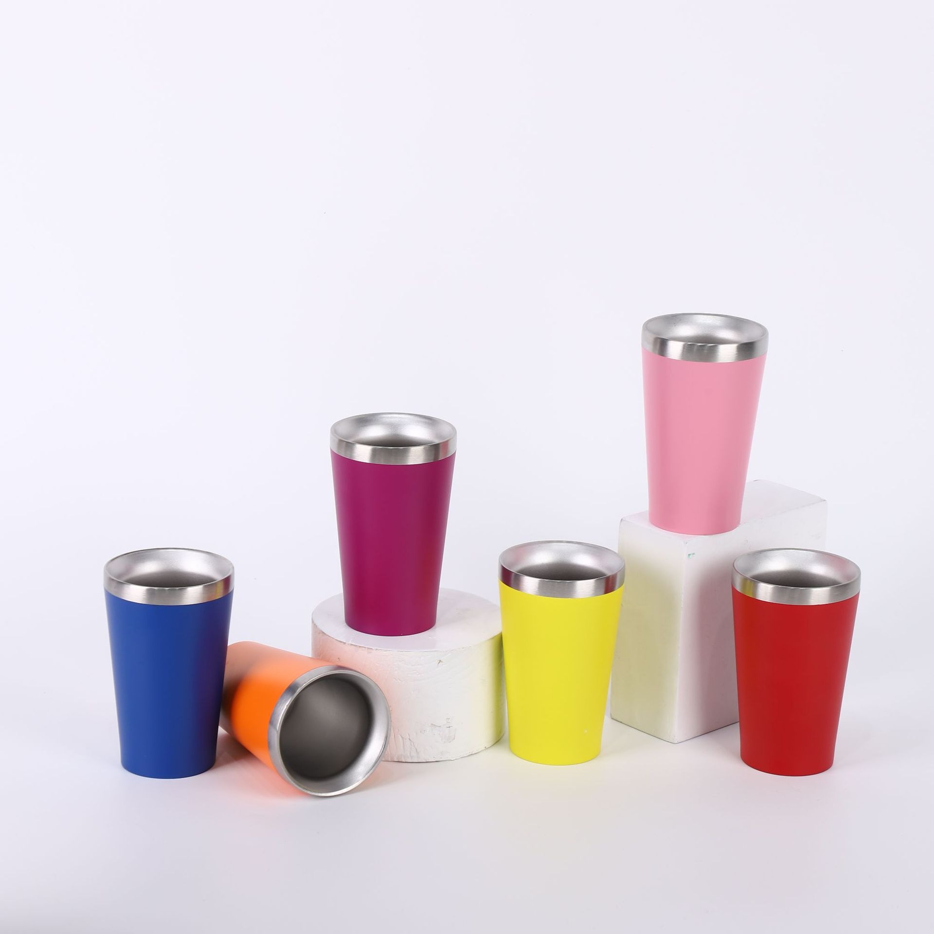 Transfronterizo 304 acero inoxidable doble taza de aislamiento 16oz taza de cerveza de oficina doméstica taza de automóvil portátil taza de automóvil mayorista