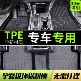 tpe汽车脚垫全包围专车专用一体成型定 制丝圈地毯防脏地垫车垫子