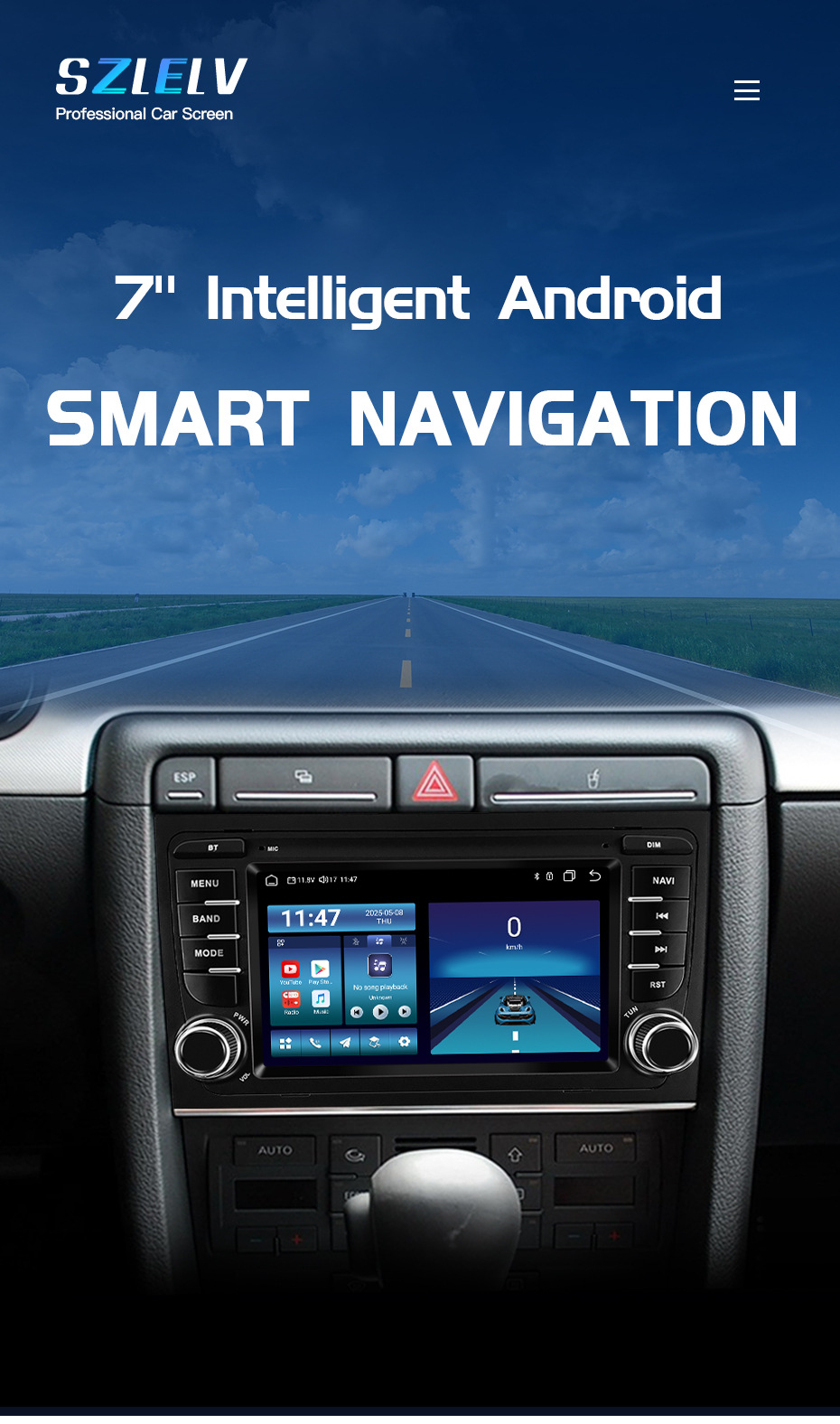 Suitable for Audi 03-12 Models A4 B6 S4 B7 Rs4 Android Car Large-Screen Navigation Reversing Image Radio