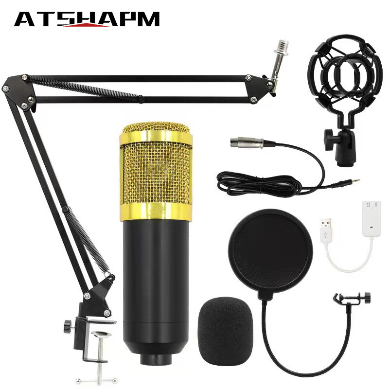 Bm800 Condenser Microphone + F11 Live Broadcast Sound Card, Complete Set of Equipment for Mobile Phone and Computer Live Streaming Blogs