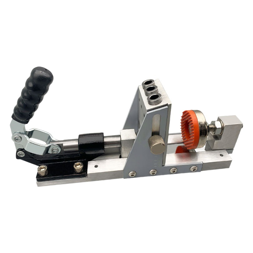 Nueva segunda generación de carpintería agujero oblicuo localizador agujero punzonado oblicuo máquina de agujero oblicuo dispositivo paso taladro tablero montaje armario