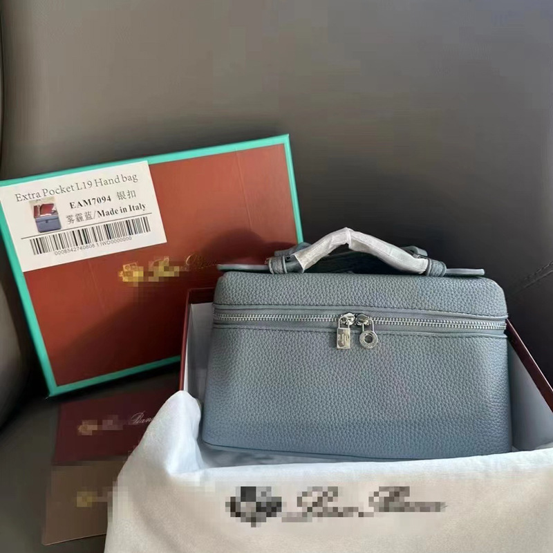 2025LP19荔枝纹手提饭盒包高级感时尚简约单肩斜挎百搭女包化妆包|undefined