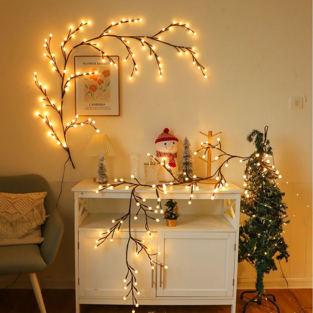 Lámpara de rama transfronteriza Lámpara de ratán Lámpara led Cadena de celebridades de Internet Decoración de la habitación Lámpara de colores Lámpara de serie Lámpara de modelado Lámpara de decoración navideña