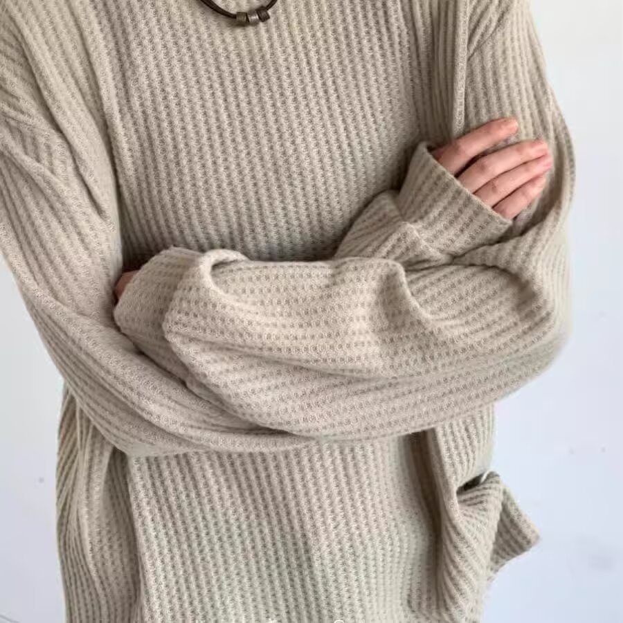 Autumn Japanese retro solid color long-sleeve