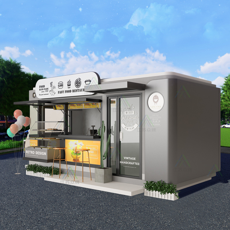 Cápsula espacial Tienda móvil Red neta Apple Warehouse Cafetería Calle comercial al aire libre Snacks Tienda de conveniencia quiosco de té con leche