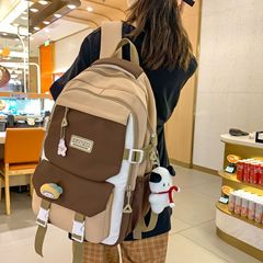 かばんの中学の女子学生の日系ins学院の高校の百合は色のランドセルの大衆にぶつかって大学生のリュックサックを設計します。