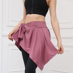 Sports Hip-Covering Skirt to Prevent Exposure, Running Butt Curtain, Versatile Hip-Covering Dance Sports Fitness Solid Color Women's Outer Running Butt Curtain