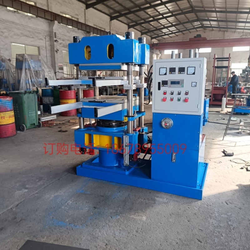 100吨双层全自动橡胶平板硫化机 电加热 四柱式液压 模压硫化机