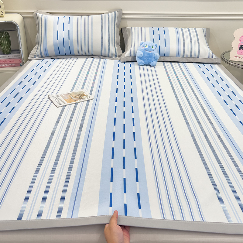 Sensación fresca de verano, sábanas de seda de hielo, una sola pieza, nueva estera de verano 2025, dormitorio, sábana individual, lavable a máquina, tapete suave lavable