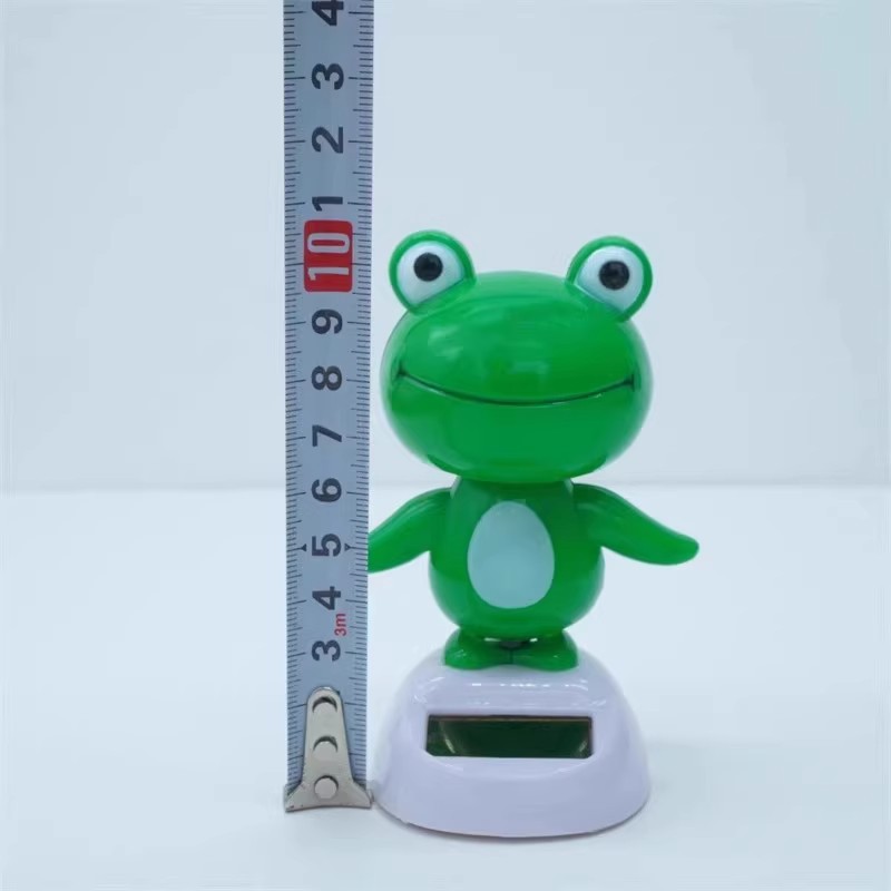 Car Solar Frog Ornaments Cartoon Doll Car Ornaments Car Roof Car Tail Trunk Interior Decoration Supplies