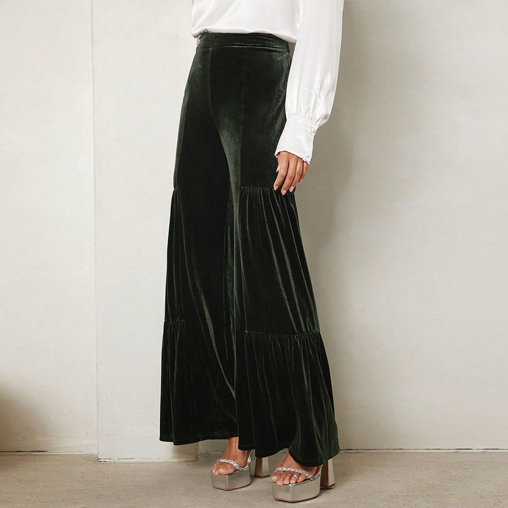 Women's solid color slim pants_voghion.com
