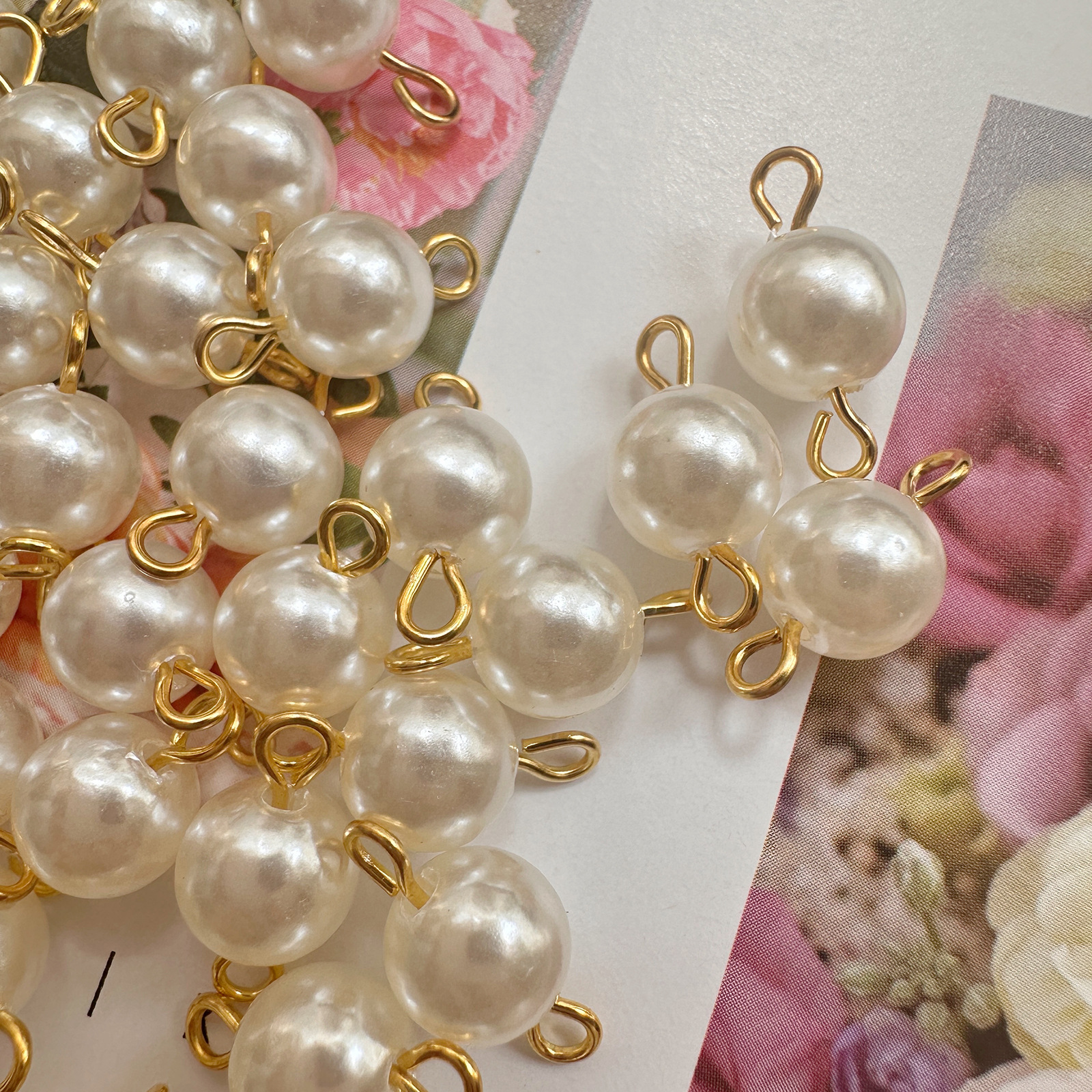 Abs Imitation Pearl Pendant DIY Handmade Beading Two-Piece, Three-Piece, Single-Piece Pendant Direct Sales from the Place of Origin