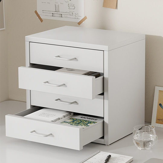 Multi-layer Desktop Cabinet of Drawers Cream Style Small Iron Cabinet Storage Box Steel Table File Cabinet Drawing Book Drawing Storage Cabinet