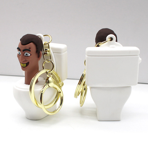 Cross-border new product skibidi toilet toilet man camera man Epoxy doll keychain game peripheral pendant