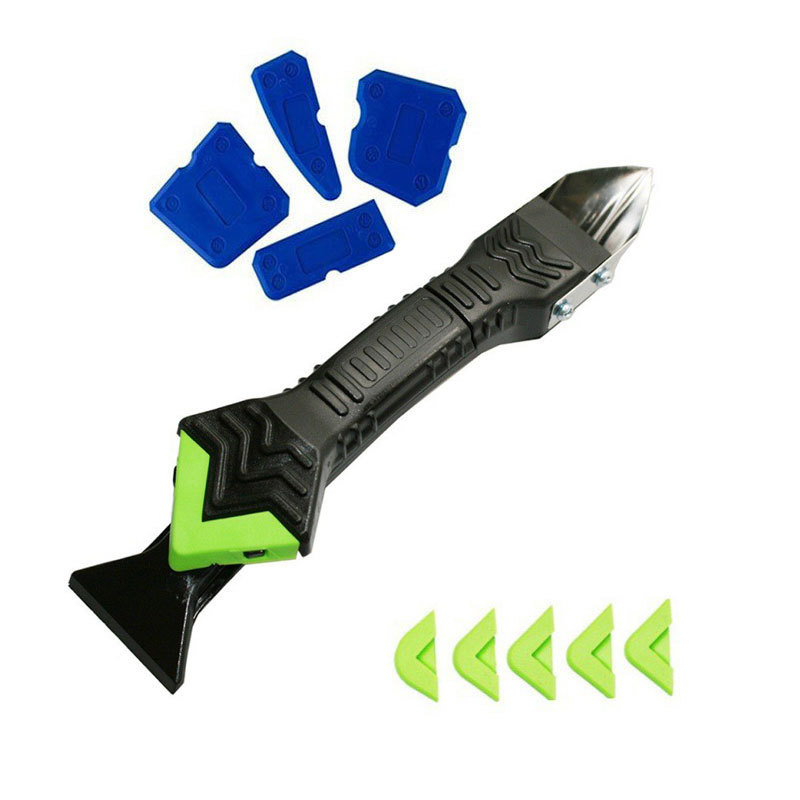 Multi-función pegamento pala 3-en-1 silicona pegamento raspador ángulo belleza costura pala cuchillo eliminación de pegamento cuchillo interior esquina pegamento raspador de goma