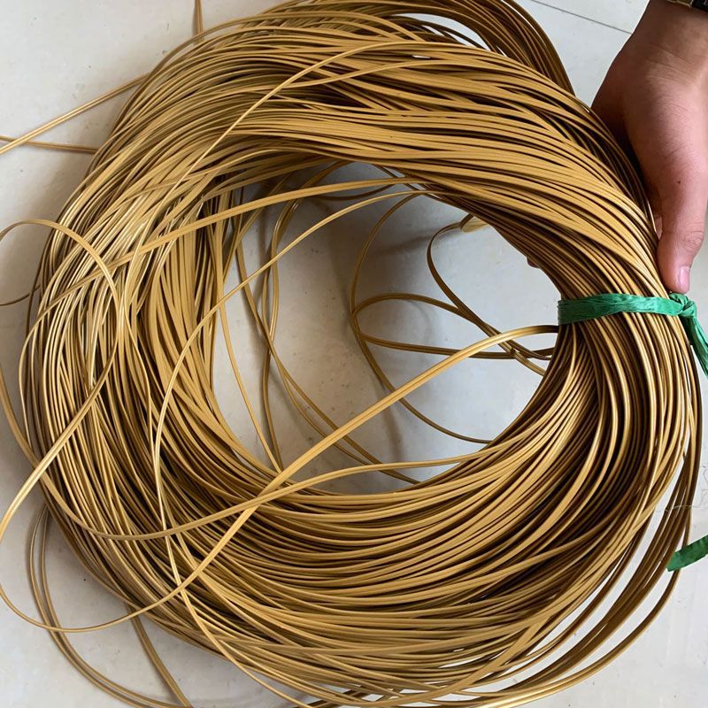 PE caña material de reparación de silla de caña plástico tejido a mano cuerda DIY canasta pequeña canasta taburete redonda plana