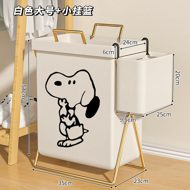 Foldable laundry basket, high quality storage basket, gold‑frame options, with/without lid
