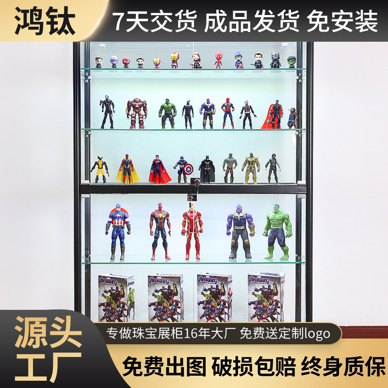 Hand Cabinet Lego Display Cabinet with Light Glass Cabinet Household Model Cosmetic Shelf Toy Display Cabinet Wine Cabinet