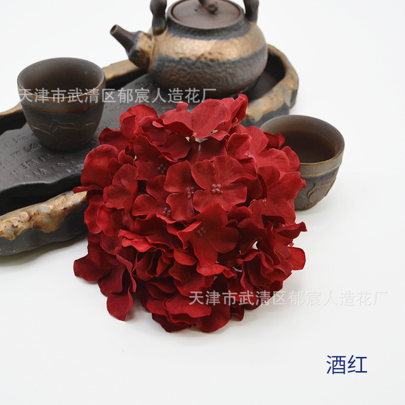 シミュレーション54頭のアジサイの花の直径17cmのロリポップのアジサイの花の頭のアマゾンのよく売れる爆発の花の輪の生け花|undefined